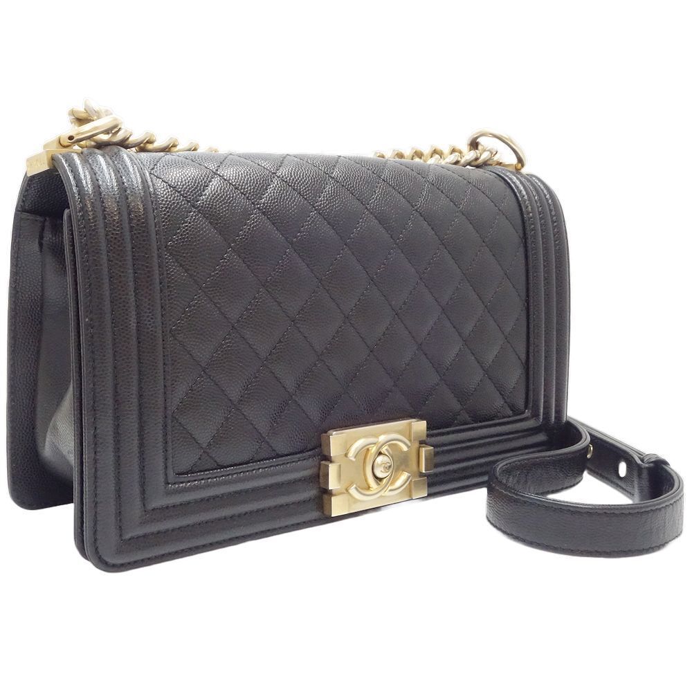 Chanel Chain Shoulder Bag Boy Caviar #132918C58B - Picture 3 of 9